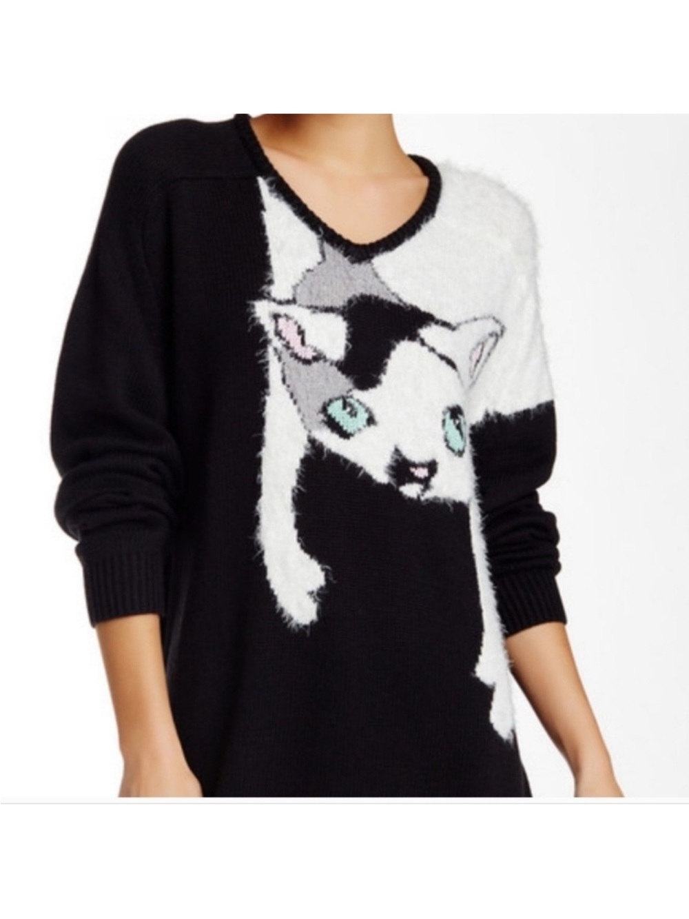 Wildfox white label cat sweater